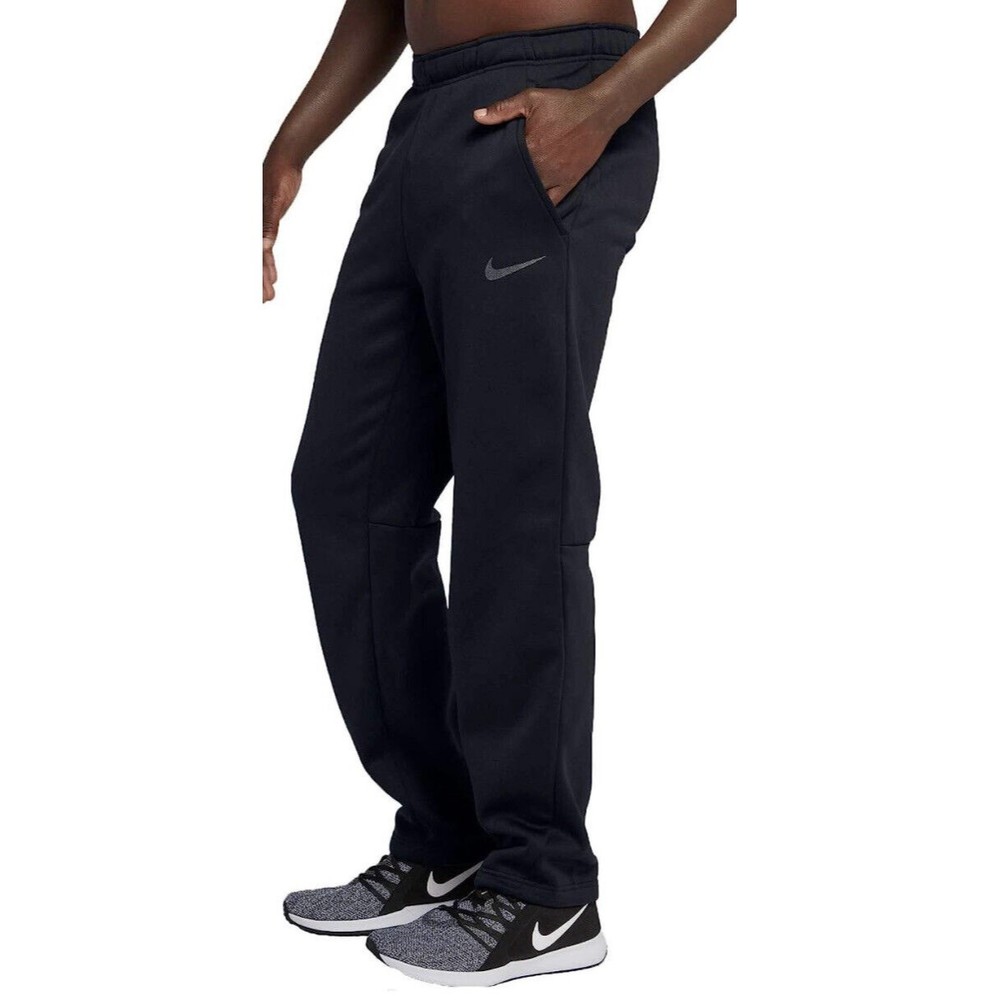 Nike Therma Dri-Fit Black Fleece Lined Sweatpants Joggers 932253  Men LARGE